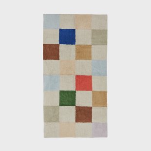 OYOY Chess vloerkleed Multi, 84x168 cm