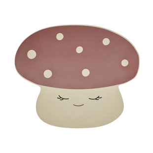 OYOY Mushroom placemat Offwhite-red