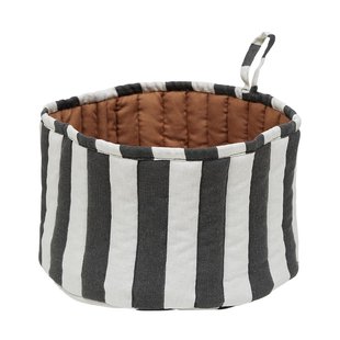 OYOY Toppu broodmand Ø24 cm Black-white -taupe