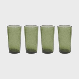 OYOY Kuki highball glas 4-pack Green OYOY Kuki highball glas 4-pack Green