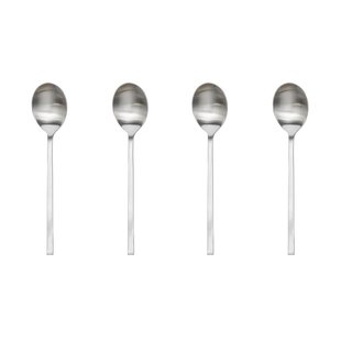 OYOY Yuka theelepel 4-pack Brushed Steel