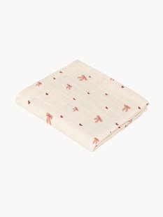 Mousseline doekjes Bows van biokatoen, set van 2