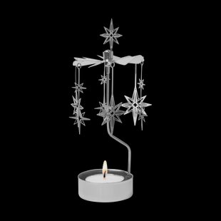 Pluto Design Northern star theelicht carrousel Zilver