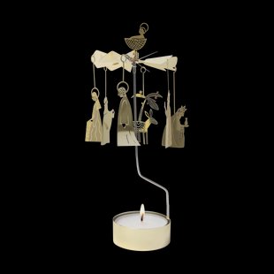 Pluto Design Crib family theelicht carrousel Goud