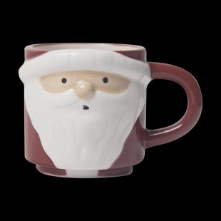 Pluto Design Santa mok Wit-rood