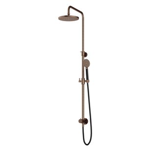 Hotbath Cobber Stortdoucheset, Hoofddouche 20cm en doucheslang 1,5mtr met handdouche Verouderd Messing M438AB1