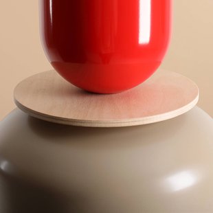 ALDEX Hanglamp Uto, beige/rood, Ø 30 cm, metaal