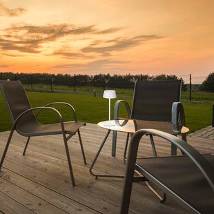 FH Lighting LED oplaadbare tafellamp Verona, wit, dimbaar, verstelbaar, IP54