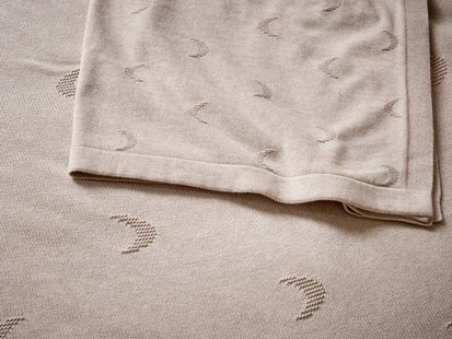 Yumeko Babydeken katoen moon oat melange 75x100 100% biologisch en fairtrade katoen