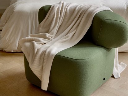 Yumeko Deken katoen rib warm white 150x210 100% biologisch en fairtrade katoen