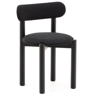 Kave Home Nebai Eetkamerstoel Zwart Eiken Zwart