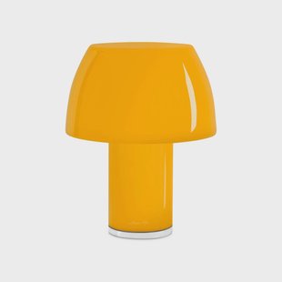 Nemo LED tafellamp Lorosae, geel, glas, IP54, USB