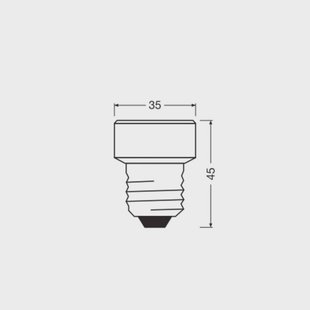 OSRAM LED lamp Star Flat E27 3,5W 2700K verwisselbare ring.