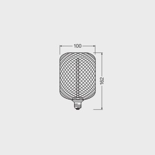 OSRAM Decor LED strooifilament vierkant E27 3,5W zwart 1800K
