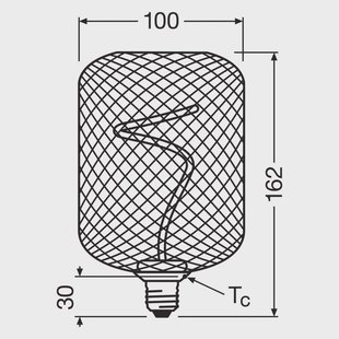 OSRAM Decor LED Spiraalfilament vierkant E27 3,5W goud 1.800K