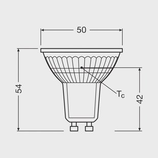 OSRAM LED lamp PAR16 reflector GU10 2,5W 100° 2.700K