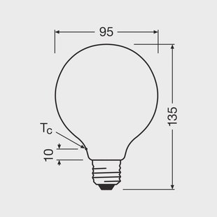 OSRAM LED lamp Globe G95 E27 3,8W mat 2.700K