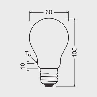 OSRAM LED lamp E27 2,2W mat 2.700K 470lm 2er