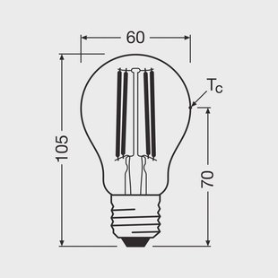 OSRAM LED lamp E27 3.8W Filament 4.000K 806lm 2-pack