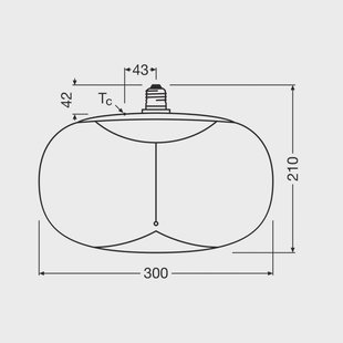 OSRAM LED Vintage Big Elipse E27 12W 818 Filament rook dimbaar