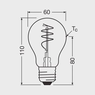 OSRAM LED Vintage E27 5,9W 2.700K Spiraal gloeidraad helder