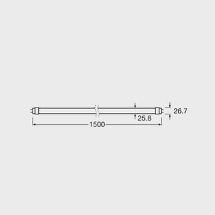 OSRAM LED planten lamp T8 18,3W buis Fluora 2.500K 150cm