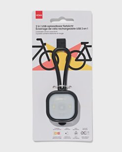HEMA USB fietslampje voor- en achter