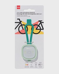 HEMA USB fietslampje voor- en achter