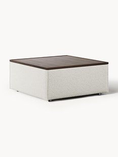 Voetenbank Lennon van boucl&eacute; met opbergruimte