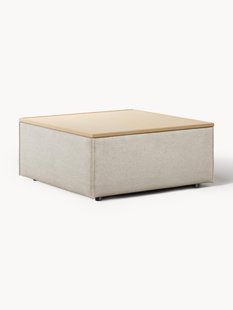 Voetenbank Lennon van linnenmix met opbergruimte
