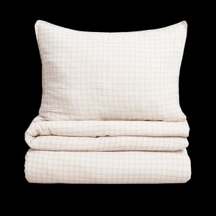 Garbo&Friends Gingham Sky Blue Muslin beddengoed 150x210 cm/50x60 cm