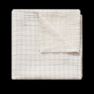 Garbo&Friends Gingham Sky Blue Muslin hydrofiele doek 110x110 cm