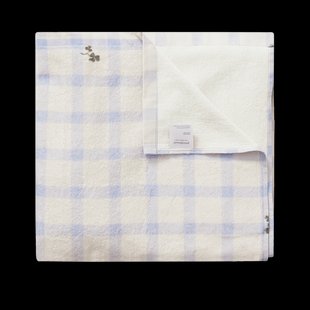 Garbo&Friends Gingham Sorrel Blue Terry badhanddoek 100x150 cm