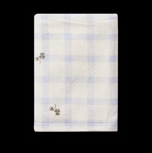 Garbo&Friends Gingham Sorrel Blue Terry badhanddoek 70x140 cm