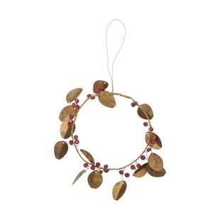 House Doctor Auric kerstkrans Ø12 cm Messing