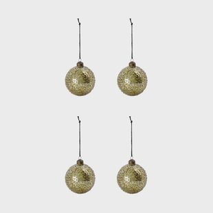 House Doctor Chosen kerstbal Ø8 cm 4-pack Goud