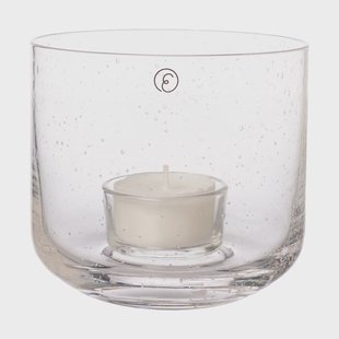 ERNST Ernst waxinelichthouder van glas Ø10x9 cm