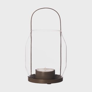 ERNST Ernst lantaarn voor theelicht 22 cm Taupe