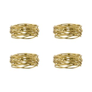 House Doctor Ring servetringen 4-pack Goud