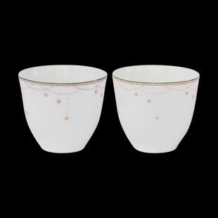 Wik & Walsøe Julemorgen Girlander kopjes 2-pack 20 cl Wit