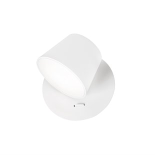 Nova Luce Amadeo - wandverlichting met schakelaar - 12 x 12 x 12 cm - 6W LED incl. - wit