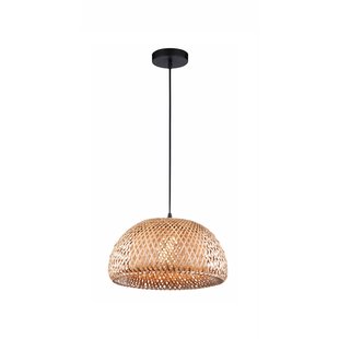 Nova Luce Scarlet - hanglamp - Ø 39 x 120 cm - bruin en zwart