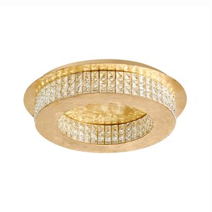 Nova Luce Zeffari - plafondverlichting - Ø 50 x 10,7 cm - 40W LED incl. - goud