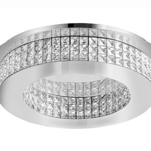 Nova Luce Zeffari - plafondverlichting - Ø 50 x 10,7 cm - 40W LED incl. - chroom