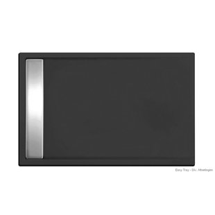 Xenz Easy Tray douchevloer - 110x90x5cm - acryl - zonder gootcover - ebony 6954-29