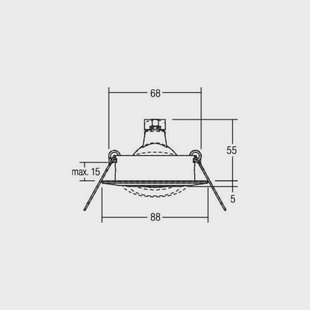 BRUMBERG LED inbouwspot Seven-R, 3.000 K, mat wit, aluminium