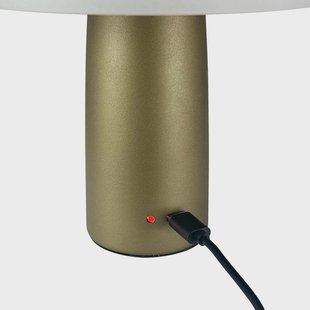 Dyberg Larsen LED tafellamp op batterijen Porter, groen, hoogte 16 cm
