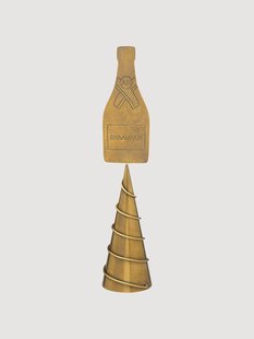 Kerstboomtopper Champagne van messing