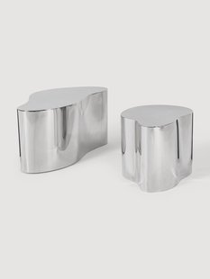 Metalen bijzettafels Dale in organische vorm, 2-delig