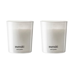Meraki Meraki geurkaars 12 uur 2-pack White garden